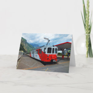Cartão De Festividades Trem para Chamonix