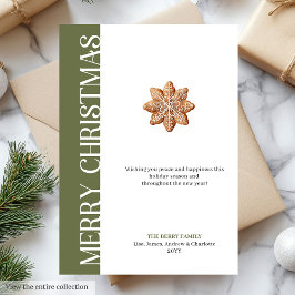 Cartão De Festividades Trendy Earthy Colors Christmas Cookie Holiday Card