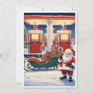 Cartão De Festividades Trendy Elegant Modern Non Photo Santa Claus