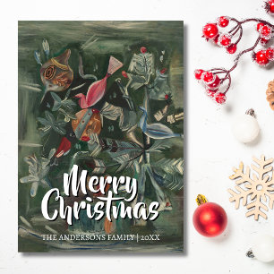 Cartão De Festividades Trendy Vintage Felry Árvore de Natal Hodgkins