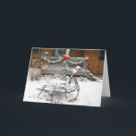 Cartão De Festividades Trenó do inverno<br><div class="desc">Este trenó antigo coberto em trações macias da neve convida imagens dos dias idos perto.  Este cartão de nota vazio é grande para o obrigado que você nota,  obtem desejos bons,  e muito mais!</div>