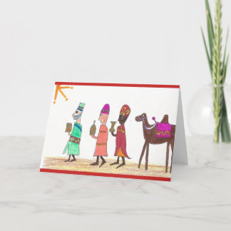 Cartão De Festividades Três reis de Oriente