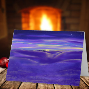 Cartão De Festividades Três Reis Magos Aquarela Moderna