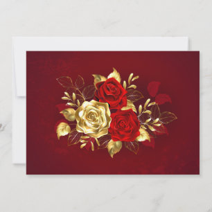 Cartão De Festividades Três Rosas de joalharia