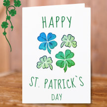 Trevo de Shamrock Verde Feliz dia de São Patrício