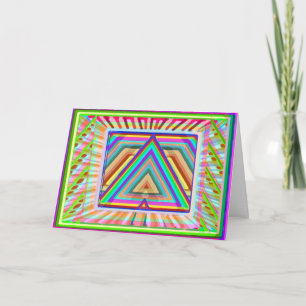 Cartão De Festividades Triangle Mandala Art - HappyBirthday HappyHoliday