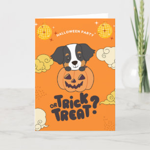 Cartão De Festividades Trick Or Treat Festa de Halloween Bernese Mountain