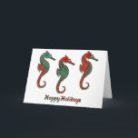 Cartão De Festividades Trio de Seacavalos de Natal Metálico<br><div class="desc">Natal com uma reviravolta.  itens tropicais de férias para aqueles de nós que vivem em climas mais quentes e não verão neve em pessoa nas férias. O Natal é um espírito,  não uma temperatura!</div>