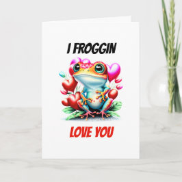 Cartão De Festividades trocadilhos sapo | Froggin ama você trocadilho ver