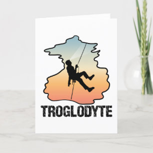 Cartão De Festividades Troglodyte - Espeleologia Engraçada