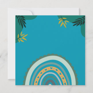 Cartão De Festividades Tropical blue teal