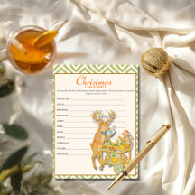 Tropical Chinoiserie Christmas Unscramble game 