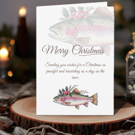 Cartão De Festividades Trout Merry Christmas Invite