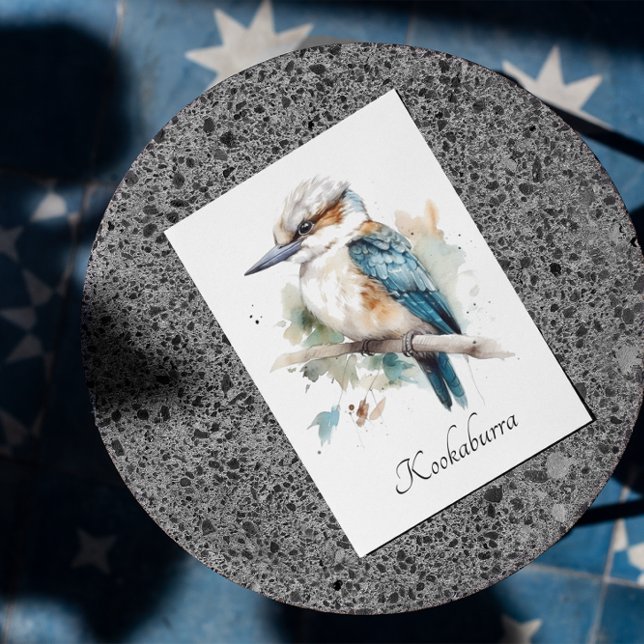 Cartão De Festividades True Blue Kookaburra, personalizado (Criador carregado)
