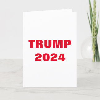 Cartão De Festividades Trump 2024 Tendência Branca Vermelha Colorida Lega