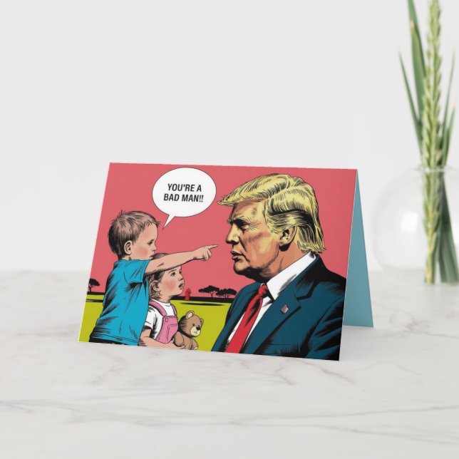 Cartão De Festividades Trump and Toddlers Greeting Card (Frente)