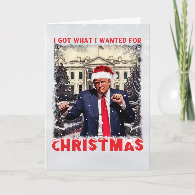 Cartão De Festividades Trump Christmas Card | Merry MAGA Christmas (Frente)