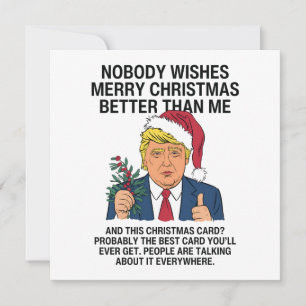 Cartão De Festividades Trump Christmas Ninguém Deseja Feliz Natal