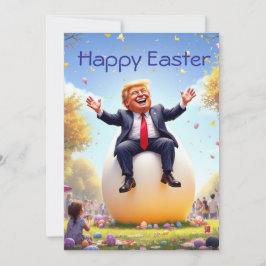 Cartão De Festividades Trump e ovo grande