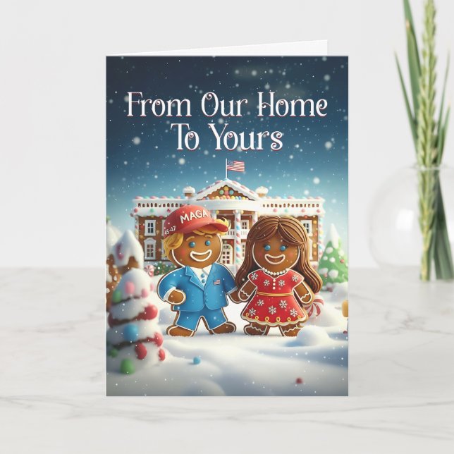 Cartão De Festividades Trump Funny Christmas Card | America 250  (Frente)