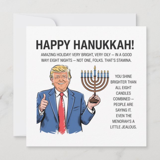 Cartão De Festividades Trump Hanukkah  (Frente)
