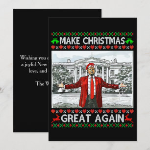 Cartão De Festividades Trump Santa Hat Faça o Excelente de Natal novame