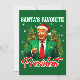 Cartão De Festividades Trump Santa Hat Xmas | Papai noel Presidente Favor