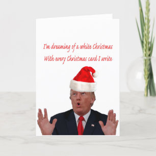 Cartão De Festividades Trump, Sonhando com um Natal Branco