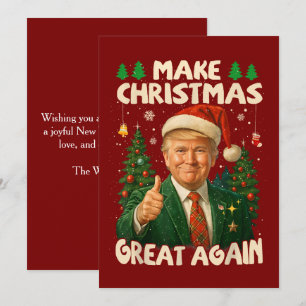 Cartão De Festividades Trump Torne Excelente de Natal novamente
