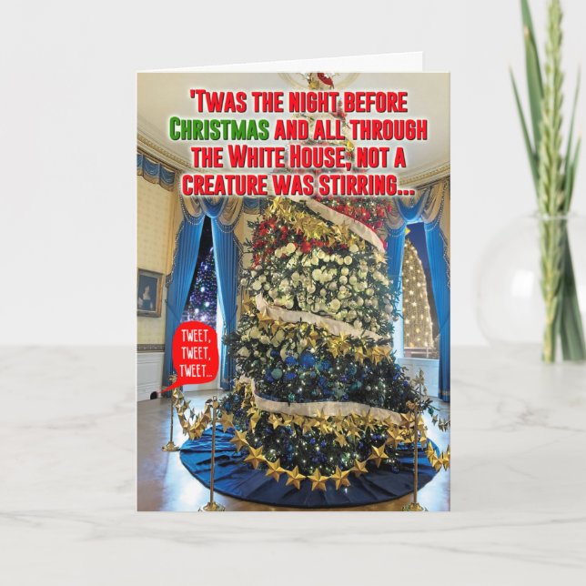 Cartão De Festividades Trump Twas The Night Christmas Piada Card (Frente)