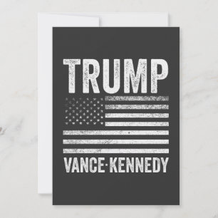 Cartão De Festividades Trump Vance Kennedy Election 2024 American Flag