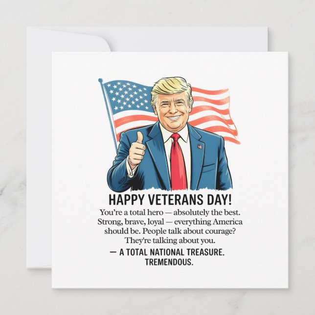 Cartão De Festividades Trump Veterans Day (Frente)