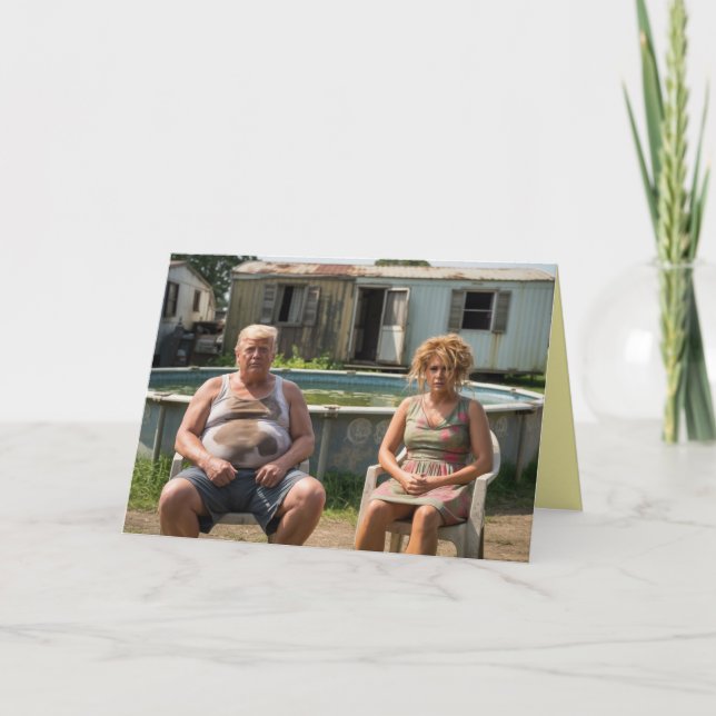 Cartão De Festividades Trumps at Home Greeting Card 2 (Frente)