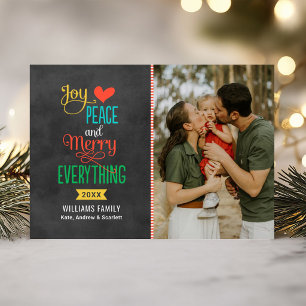 Cartão De Festividades Tudo Alegre Colorido Quadro-Negro Foto