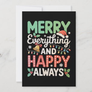 Cartão De Festividades Tudo Alegre E Feliz Sempre Natal Xmas