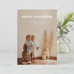 Cartão De Festividades Tudo Alegre Sobreposição de Foto Mínima de Natal
