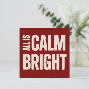 Cartão De Festividades Tudo Calmo Tudo É Brilhante Natal Família Retro 