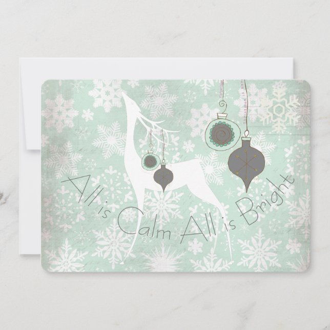 Cartão De Festividades Tudo é Feriado de Deer Brilhante (Frente)