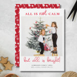 Cartão De Festividades Tudo é Foto de Crianças de Natal Bright<br><div class="desc">Comemore a temporada com a placa mínima de Natal "All is Bright" para crianças, apresentando uma paleta de cores azul e macia. Esta elegante e simples design coloca a foto do seu filho no centro, enquadrado por tipografia limpa e uma sensação suave de ventura. Perfeito para as famílias que amam...</div>