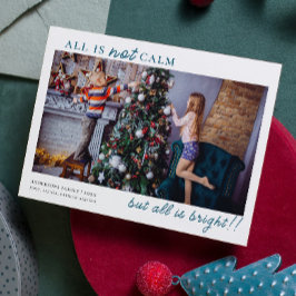 Cartão De Festividades Tudo é Foto de Crianças de Natal Mínimo Brilhante