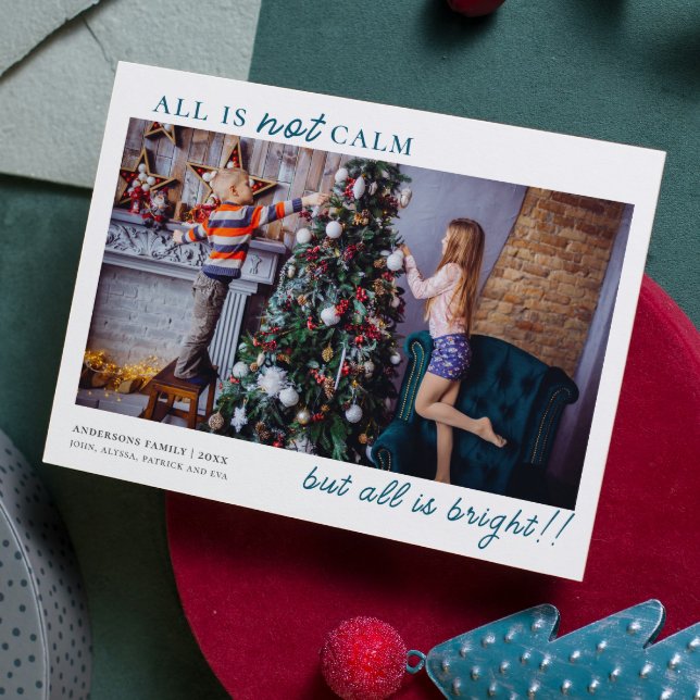 Cartão De Festividades Tudo é Foto de Crianças de Natal Mínimo Brilhante (Criador carregado)