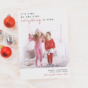 Cartão De Festividades Tudo Está Bem   Feliz Natal Engraçado Foto