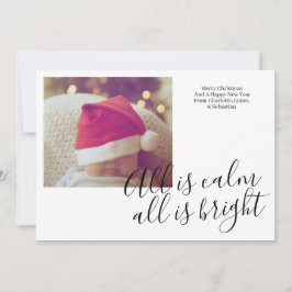 Cartão De Festividades Tudo Está Calmo É Um Bom Natal Personalizado