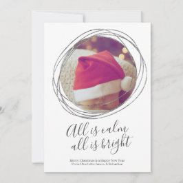 Cartão De Festividades Tudo Está Calmo É Um Bom Natal Personalizado