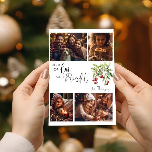 Cartão De Festividades tudo está calmo é uma saudação brilhante de fotos  (Criador carregado)