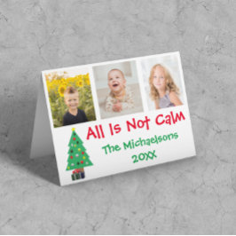 Cartão De Festividades Tudo Não Está Calmo Colagem De Fotos De Natal
