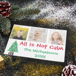 Cartão De Festividades Tudo Não Está Calmo Colagem De Fotos De Natal