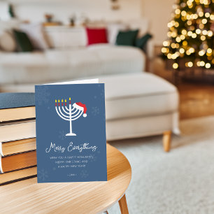 Cartão De Festividades Tudo Natal Alegre Moderno Hanukkah