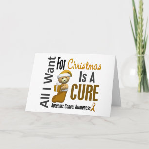 Cartão De Festividades Tudo O Que Quero É Cancer De Apêndice De Natal