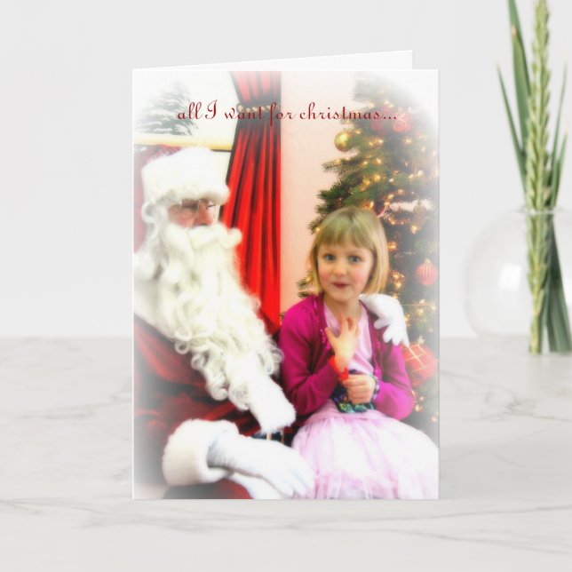 Cartão De Festividades Tudo o que quero é natal (Frente)